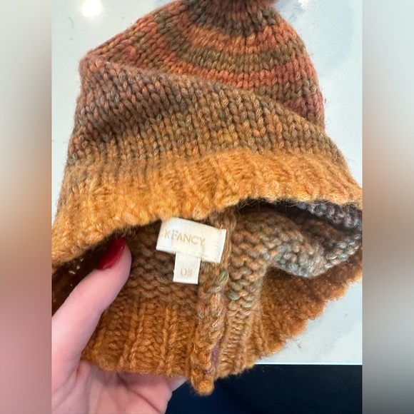 LoveShackFancy Merrick Beanie Knit Hat with Pom Pom